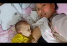MammyHue Asian SingleMom Breastfeeding a Thirsty Baby